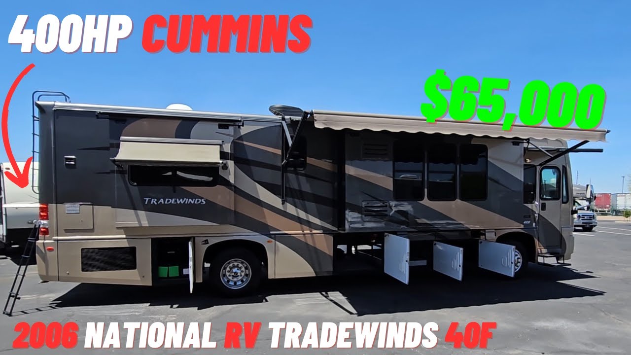 Дизельный толкатель за 65 000 долларов! ПРОДАН! Cummins 400 л.с.! National RV Tradewinds 40F 2006...