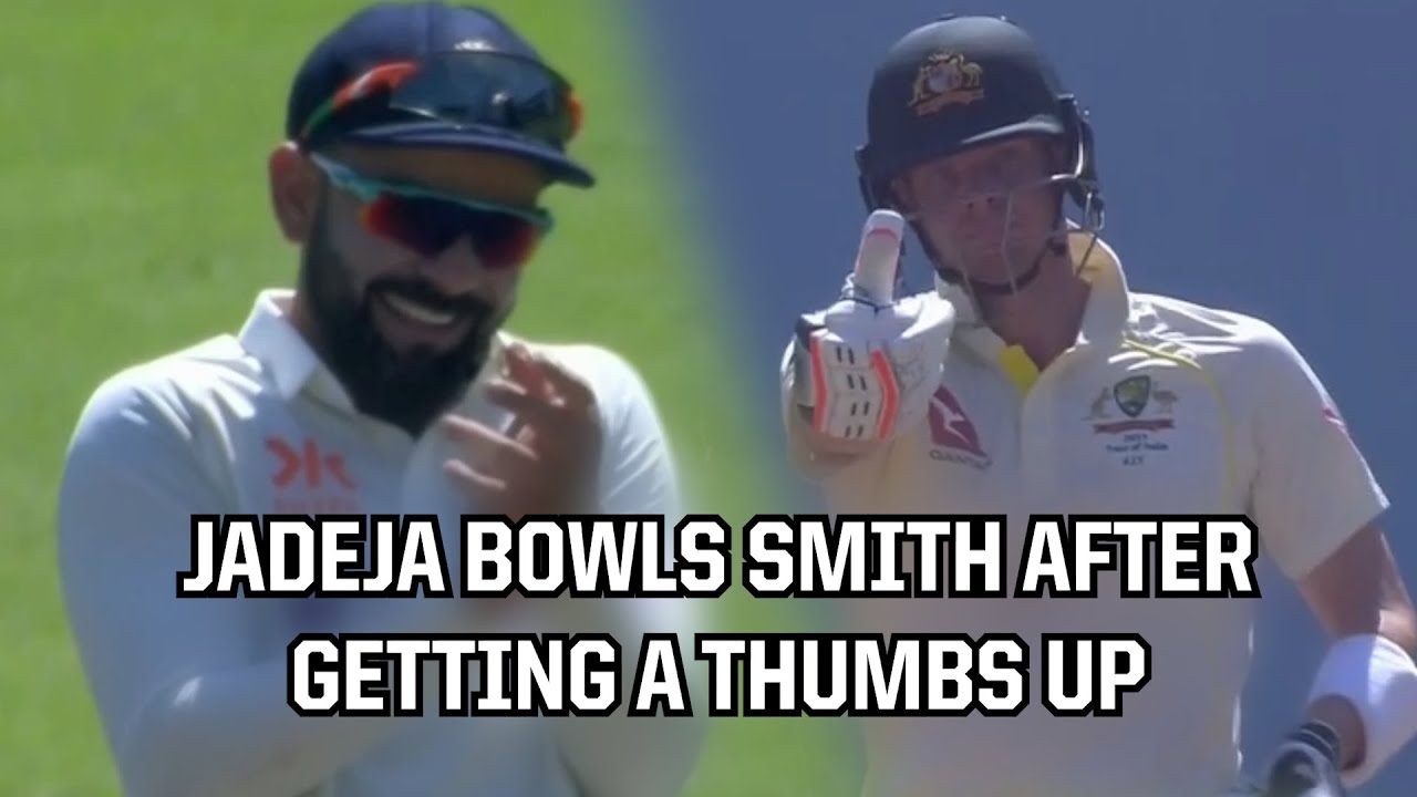 Steve Smith gives bowler thumbs up then gets bowled out, a breakdown