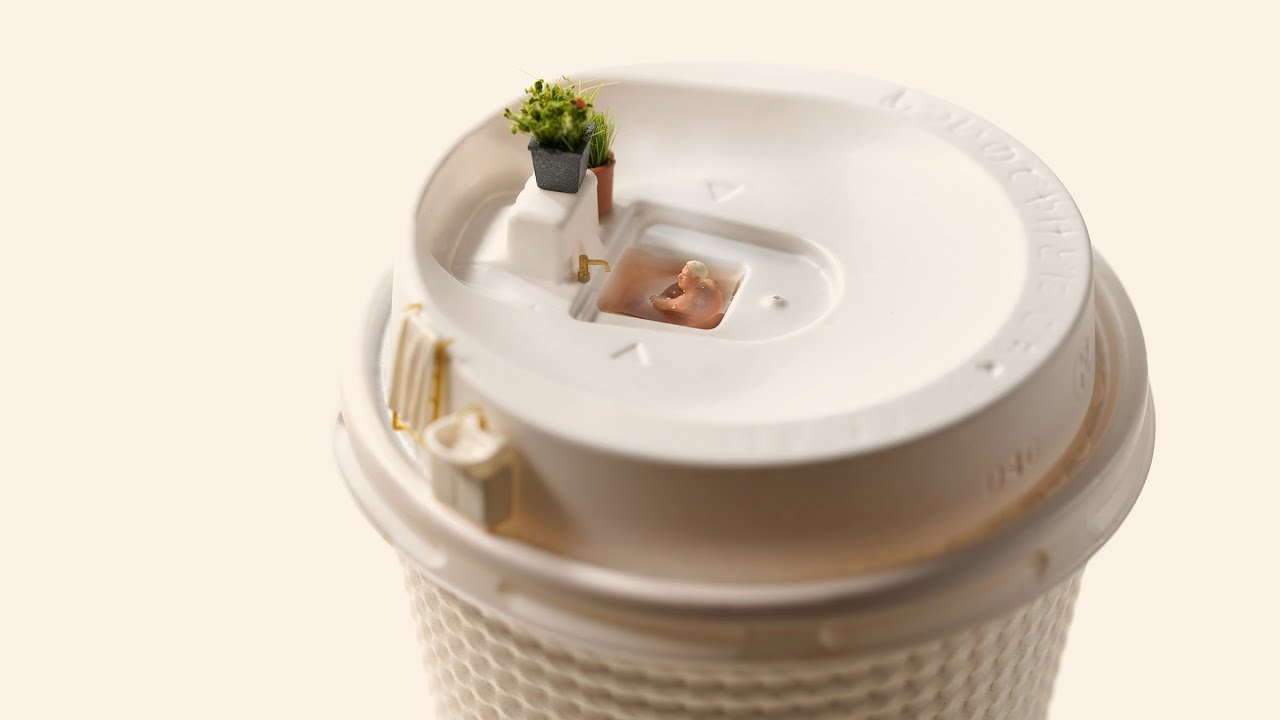 コーヒーの蓋を風呂に見立てる｜Making of “Coffee Bath”