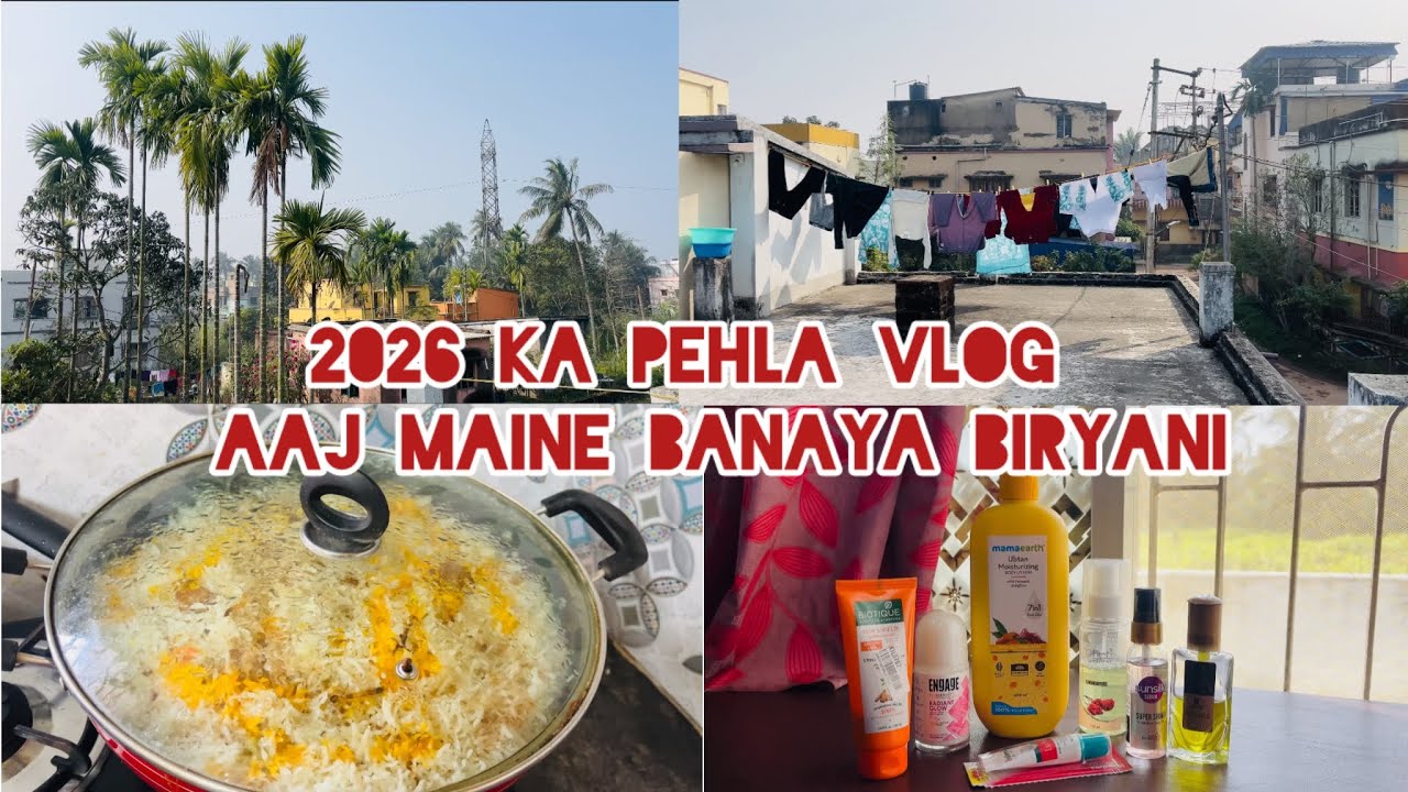 First vlog of 2026 || aaj maine banai biryani #viral #views #trending #vlog #dailyvlog #newvlog  