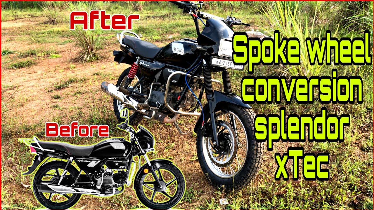 Splendor xTec yezdi wheel installation | kannada | @Mtkannada