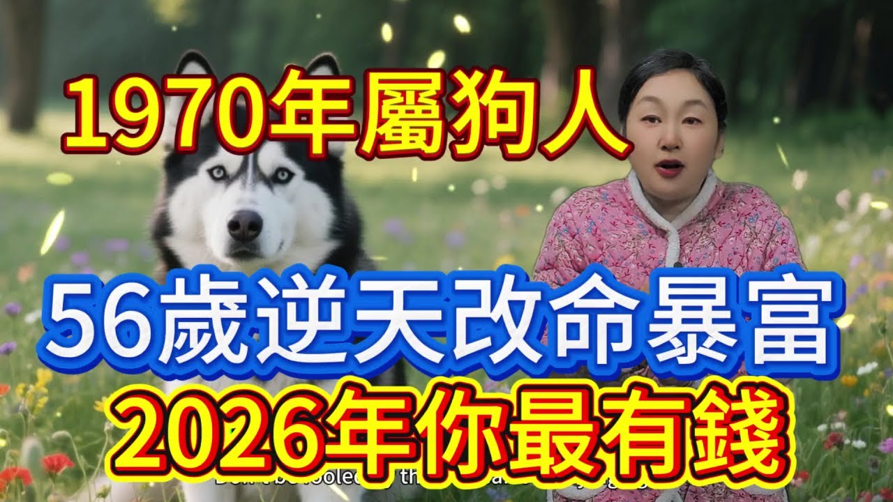 金狗獻瑞財路開！誰說1970屬狗人56歲遇坎？大錯特錯！這是翻身變“金狗”的黃金年！#運勢 #補財庫旺財氣 #生肖 #財富