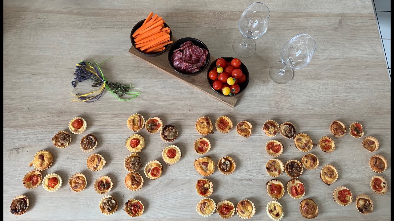 Recette assortiments mini-tartelettes salées
