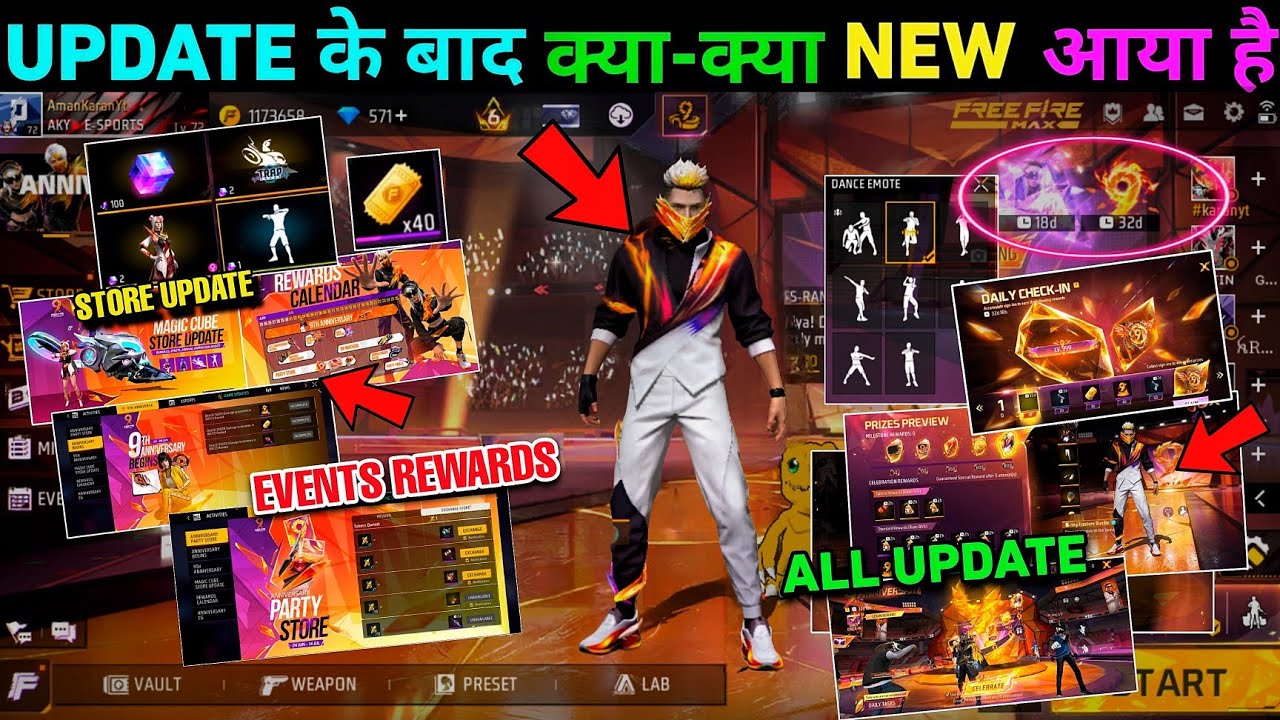 Ob54 New Update 🔥 ALL Changes 🤯 Kya kya aaya Hai in Free Fire | FF NEW EVENT UPDATE GARENA FREE FIRE