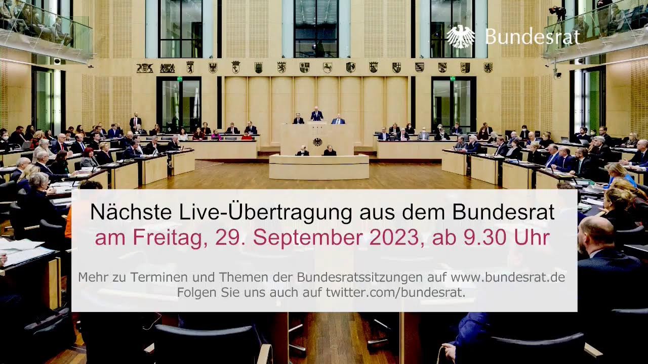 Livestream der 1035. Sitzung des Bundesrates