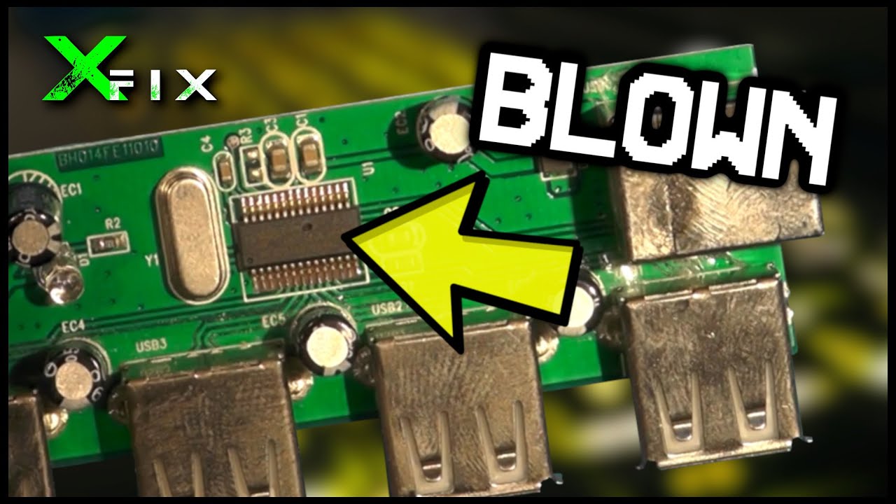 LogiLink UA0085 USB Hub - Repair Fix  - Not working - Blown Chip