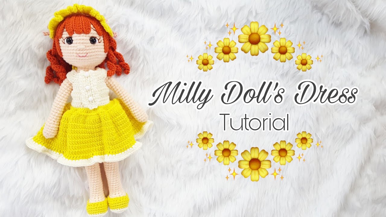 How to Crochet Milly Doll's Dress | Tutorial # 27 | with english sub | By : Kamille's Designs