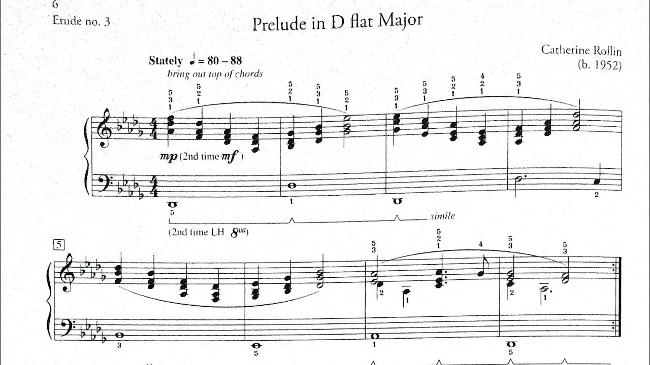 Catherine Rollin, Prelude in D flat Major