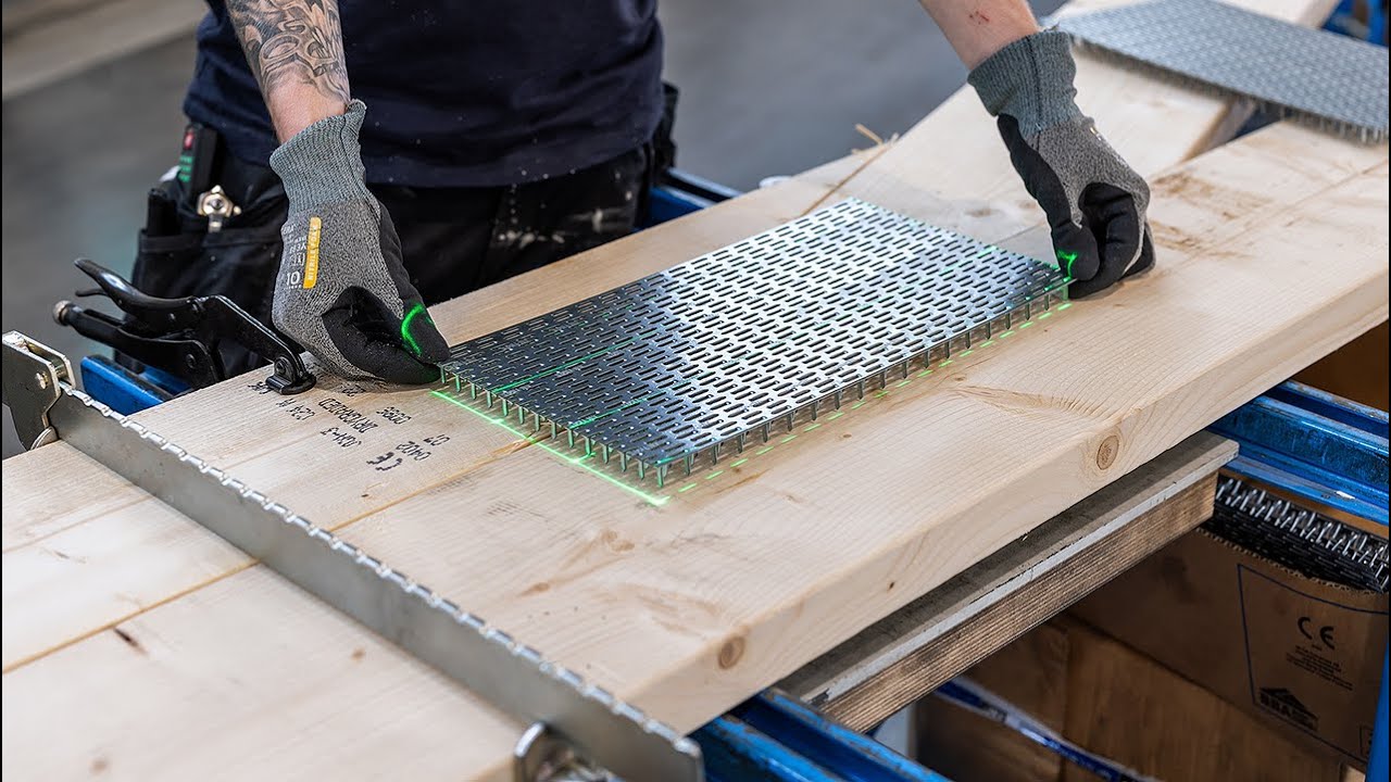 Laser projection streamlines NP Nilsson's roof truss production