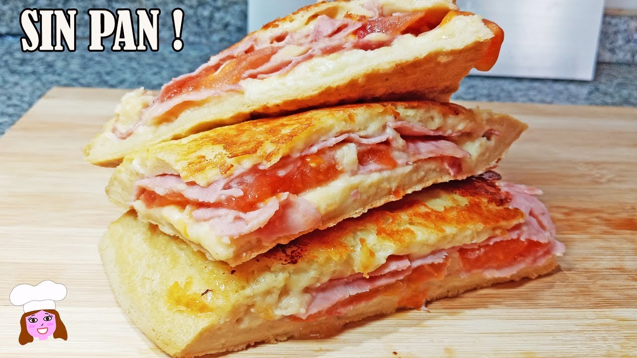 🛑 NO COMAS PAN! Haz este SANDWICH o CALZONE de AVENA JAMON Y QUESO😋 Receta Saludable Sin Horno Fácil