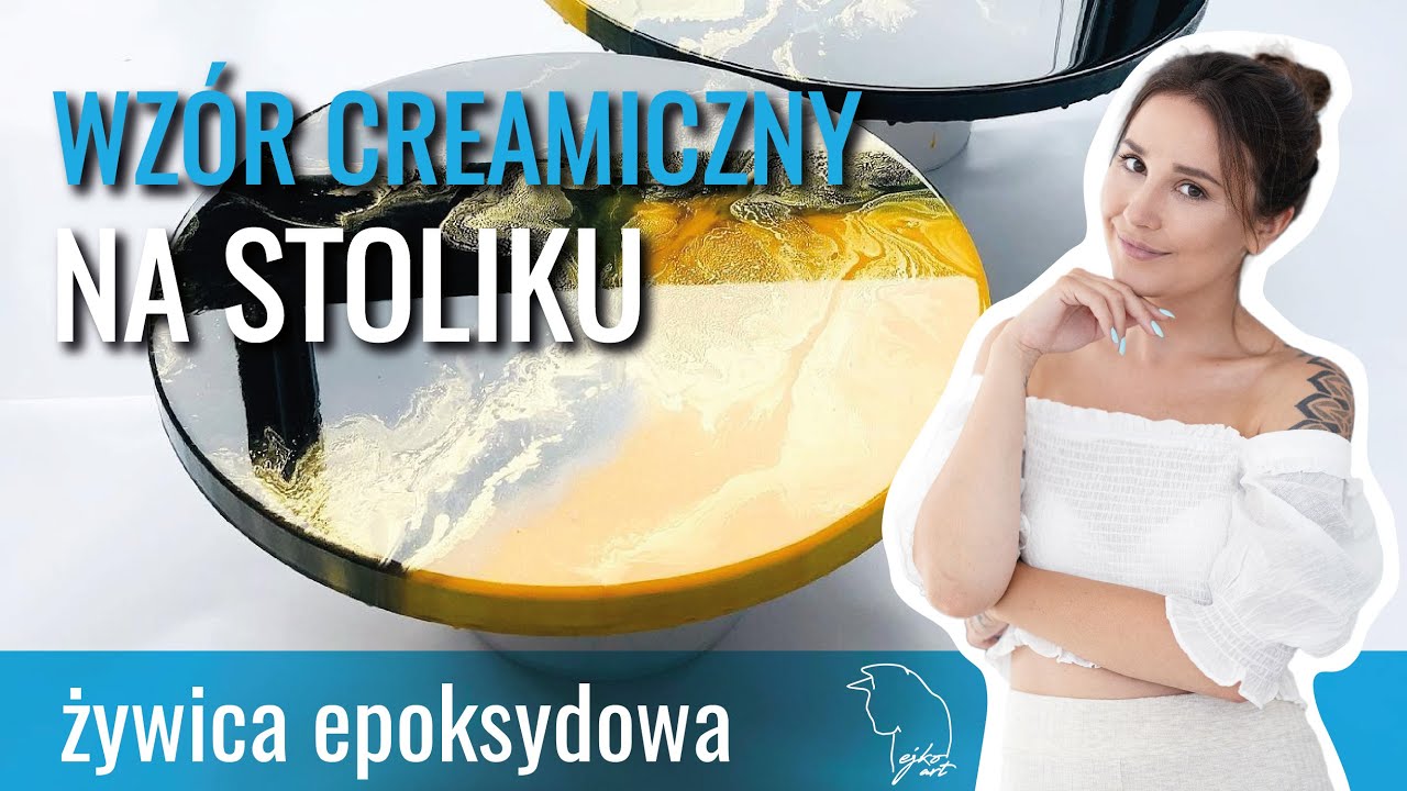 WZÓR CERAMICZNY - ŻYWICA EPOKSYDOWA, STOLIK MDF