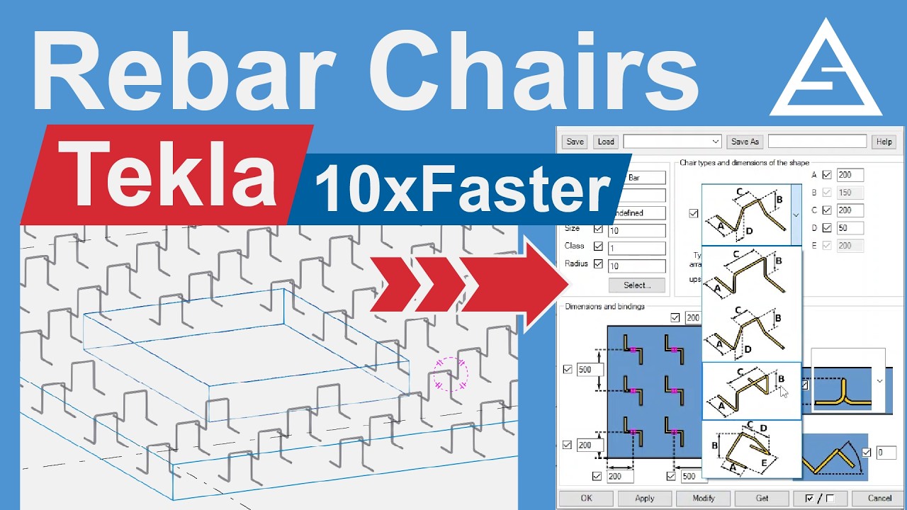 How to Create Rebar Chairs Automatically in Tekla | Slab & Foundation Support Reinforcement