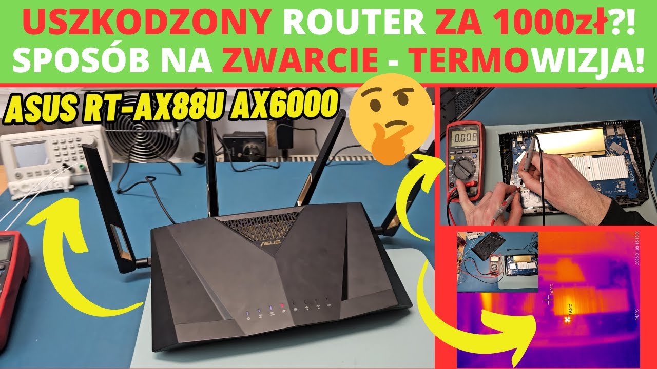 Uszkodzony Router WiFi za ponad 1000zł?! Naprawa routera ASUS RT-AX88U AX6000 Dual Band Gigabit 19V!
