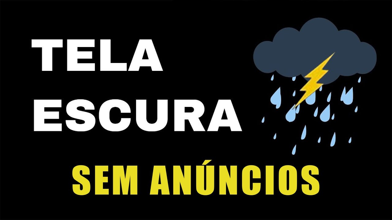 Som de Chuva para Dormir e Relaxar 🌧 Chuva TELA PRETA Sem Anuncio | Chuva Forte e Trovões #63