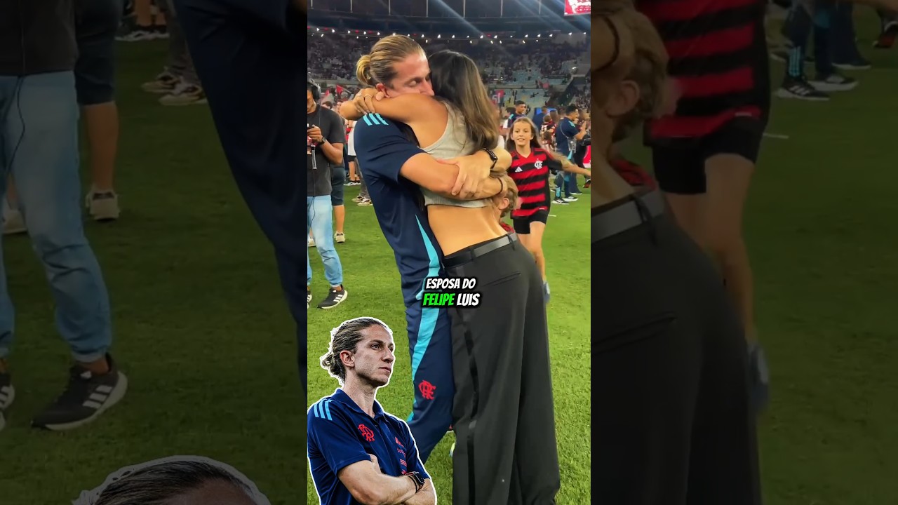 a esposa do ex jogador e treinador do Flamengo Felipe Luis #flamengo #futebolbrasileiro