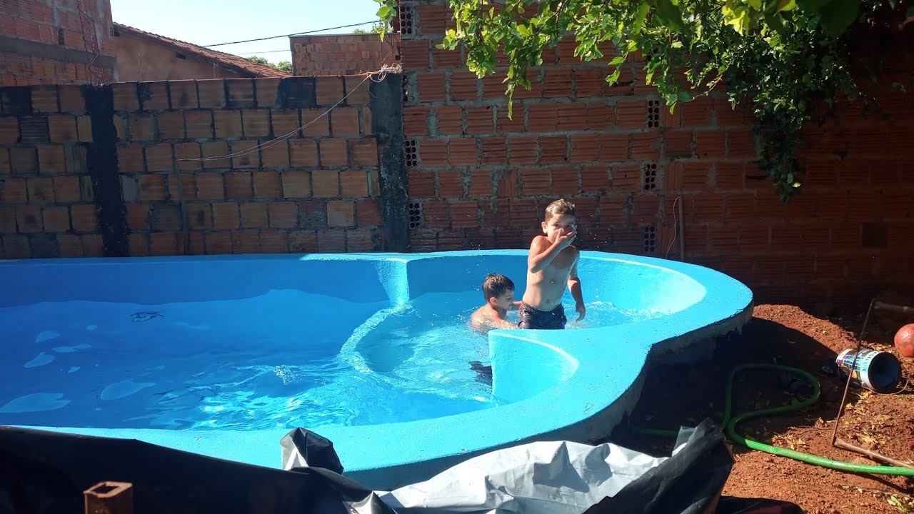 Como fiz minha piscina de ferro cimento .