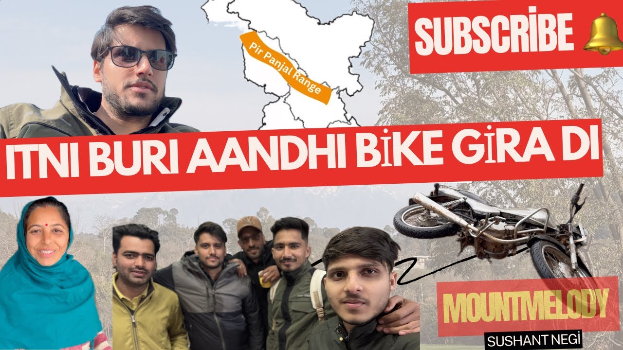 Itni buri aandhi 🌀 😱 | bike gira di 😢