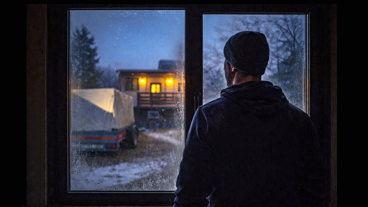 Pe frig, cu remorca și vopsea… cabana se pregătește de izolație! ❄️