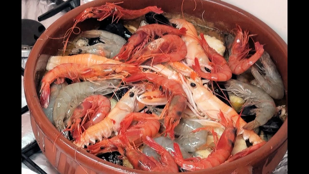 Zarzuela de pescado y marisco Vídeo receta 24 aquí cocinamos todos Cooking recipe
