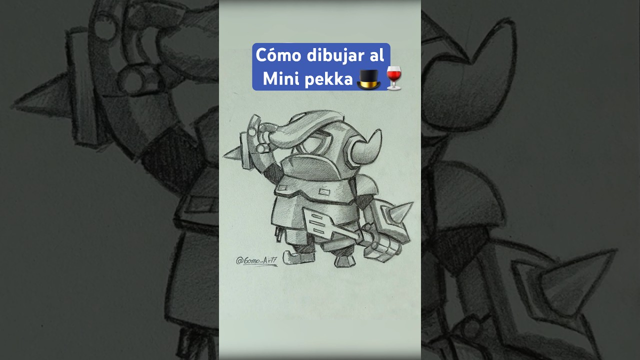 Cómo dibujar al Mini Pekka 🍷🎩 