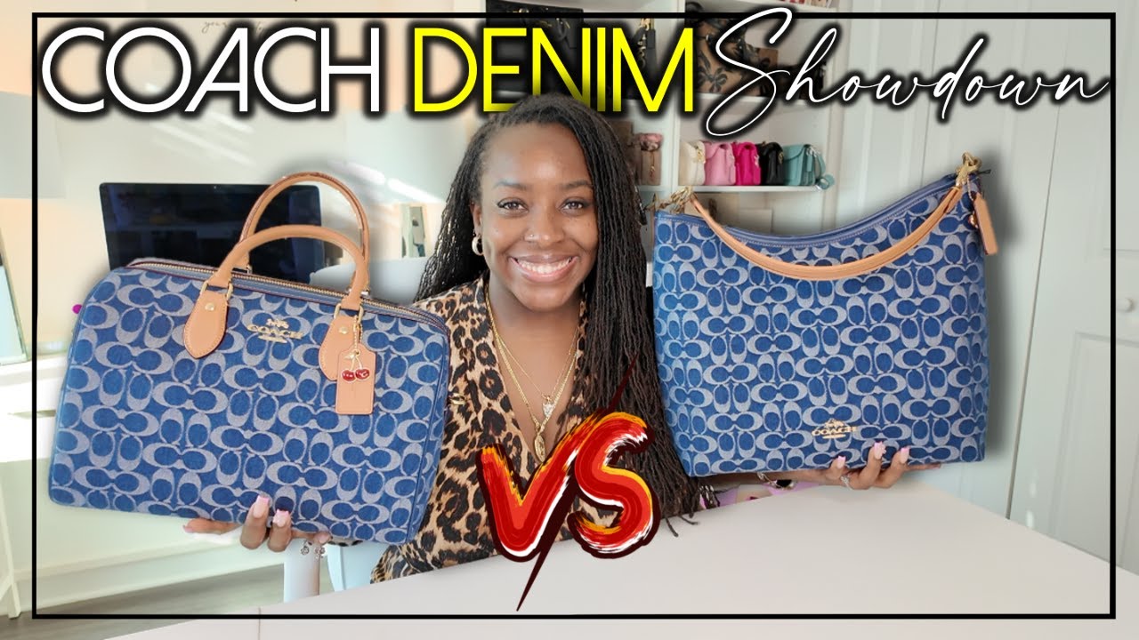 Coach Denim Large Laurel vs Rowan 🍒💙: Coach's Best Sellers Compared!