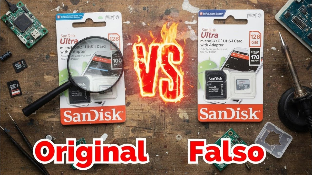 Cartão micro SD falso VS original