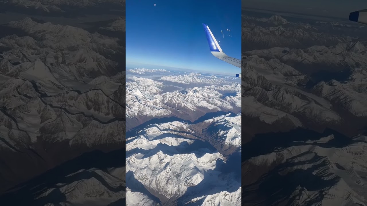 Epic Delhi to Leh Flight View! 🛫 Mesmerizing Aerial Shots of the Himalayas #DelhiToLeh #flightview
