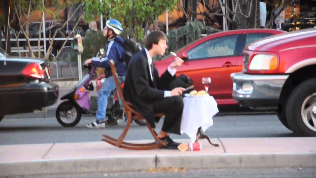 Fine Dining in Random Places Prank