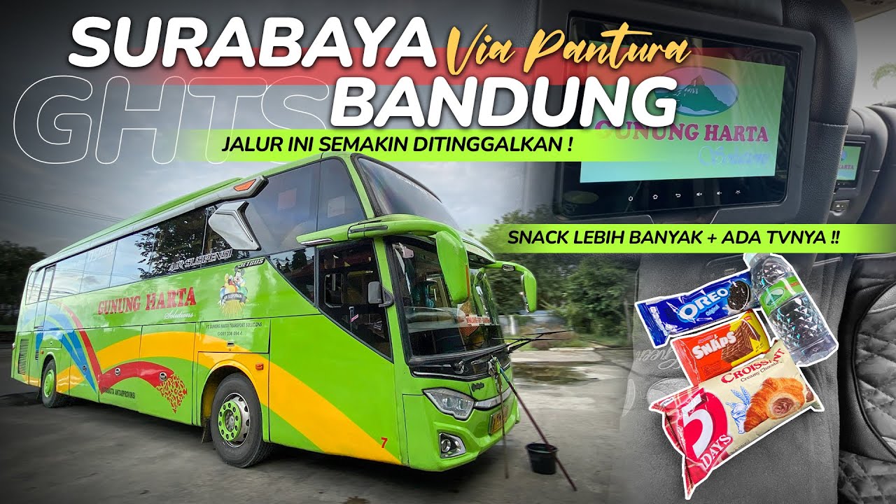 SALAH SATU JALUR YANG MULAI DITINGGALKAN | SURABAYA - BANDUNG via PANTURA Naik Bus Gunung Harta #1