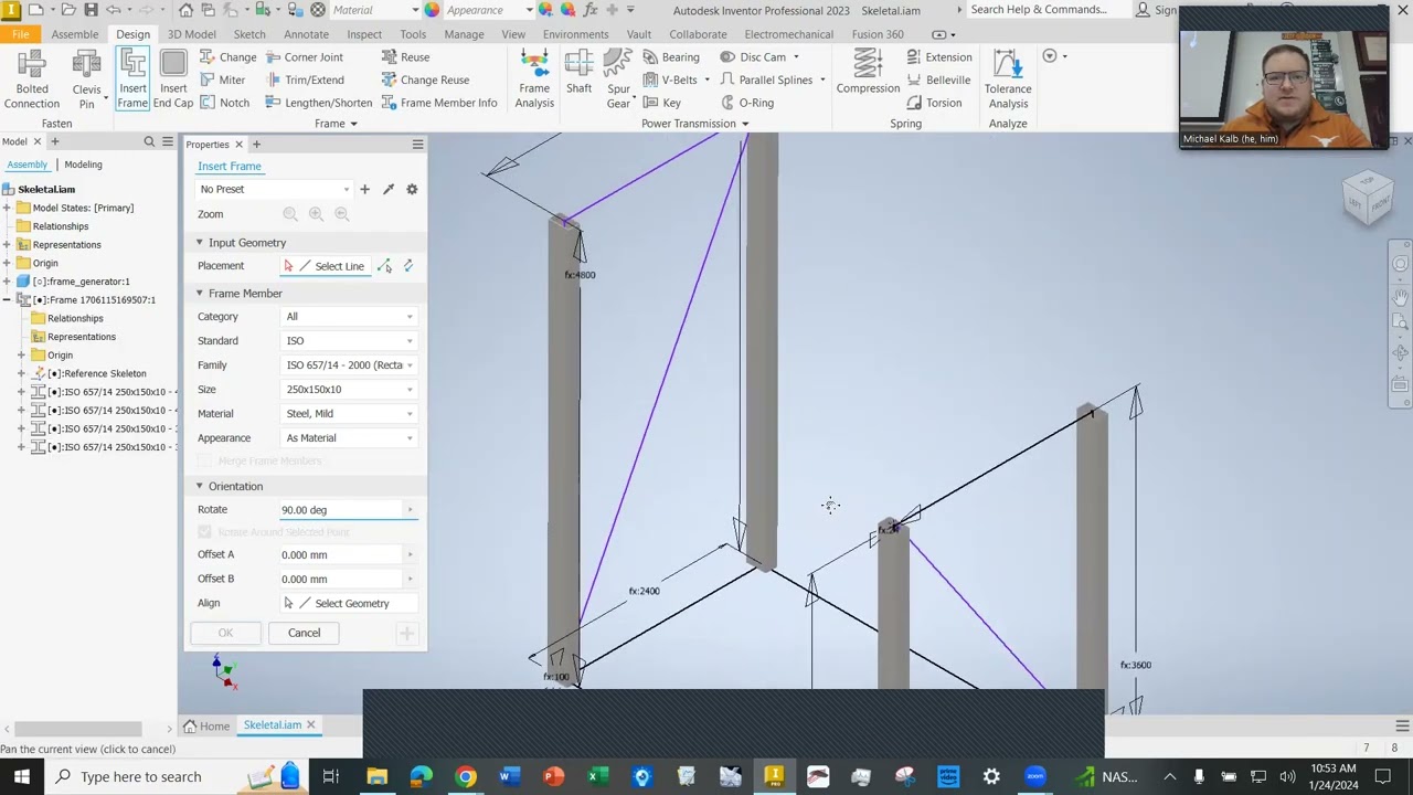 Inventor Frame Generator Tutorial (2023)