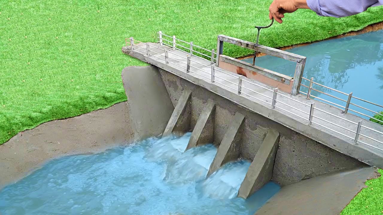 Construction Of A Small Dam With Three Blow Down Gates