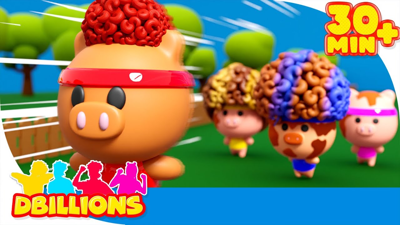 Piggy Cha-Cha, Piggy Chicky, Piggy Lya-Lya & Boom-Boom | Mega Compilation | D Billions Kids Songs