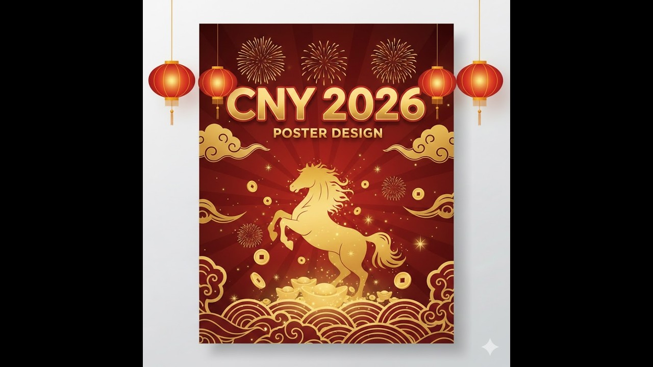 Chinese New Year 2026 Poster Design | Creative Lunar New Year Artwork