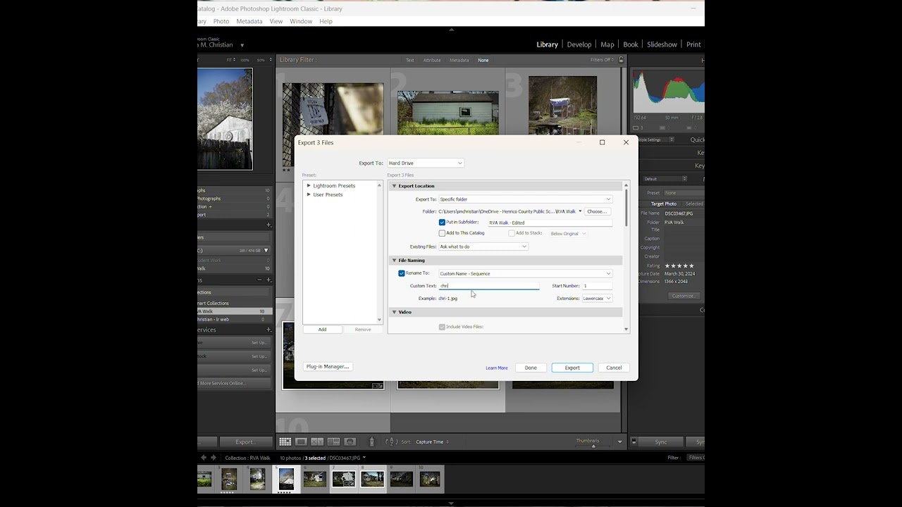Adobe Lightroom Classic 2025 - Exporting Images