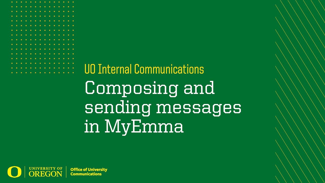 Composing and sending MyEmma messages