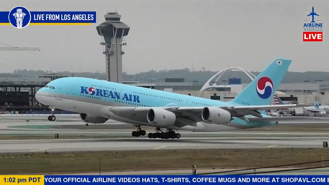 RARE! South-Side A380 & 747 Takeoffs at LAX!
