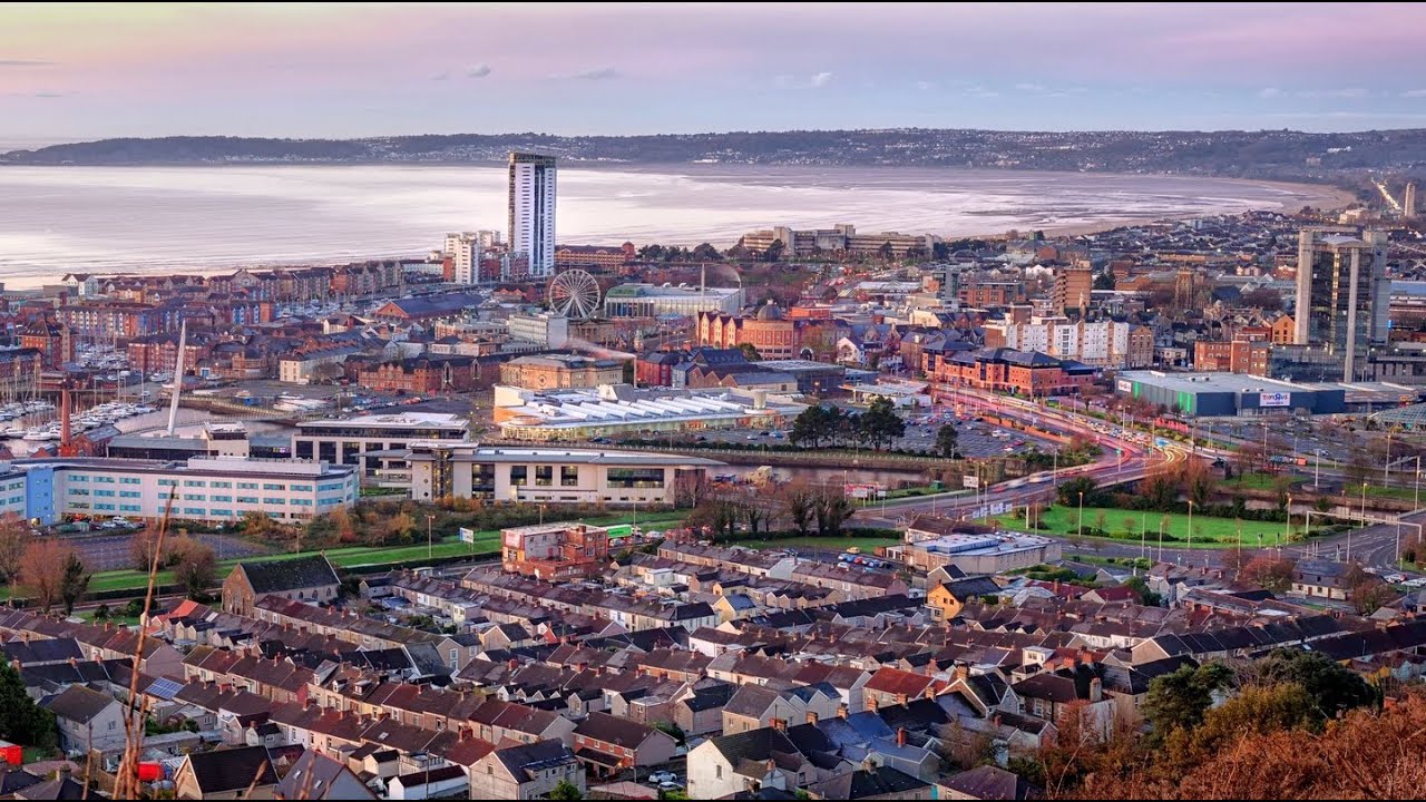 Swansea Bird's Eye View  .Relax Music