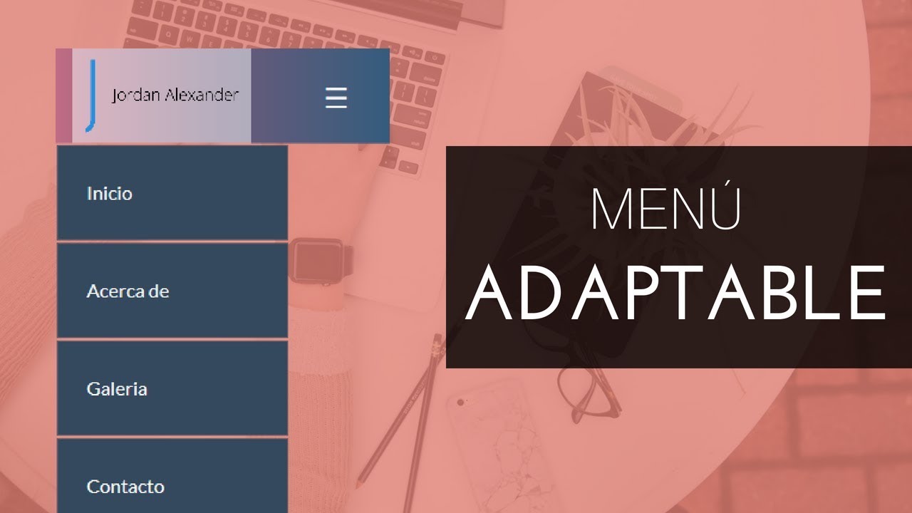 Cómo crear un menú de navegación adaptable | Crea un menu fijo con HTML5, CSS3 Y JS