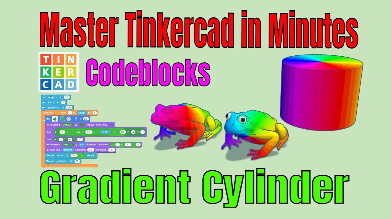 Создайте генератор градиентных цилиндров Tinkercad Codeblocks за считанные минуты!