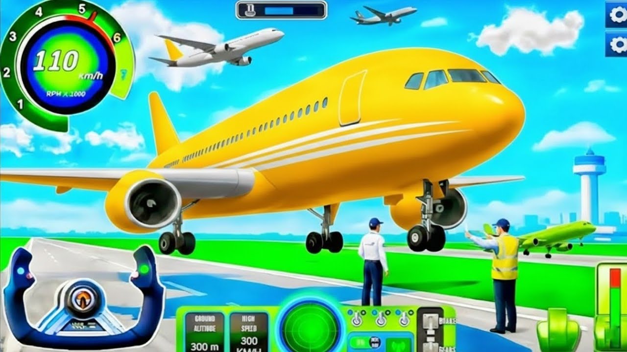Flight Airplane City Pilot Simulator Boeing Emergency Landing | Android Gameplay
