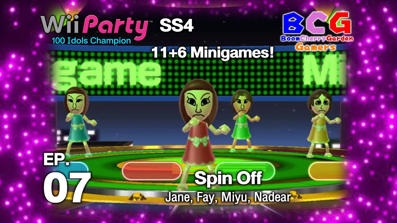 Wii Party 100 Idols Champion SS4 Ep 07 Spin Off Round 1 Game 07-4 Players