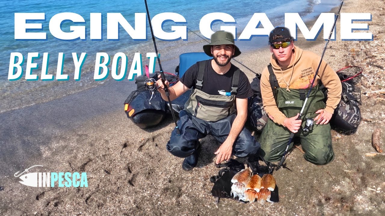 EGING GAME &bull; Pesca di Big Seppie primaverili dal Belly Boat (cuttlefish fishing)