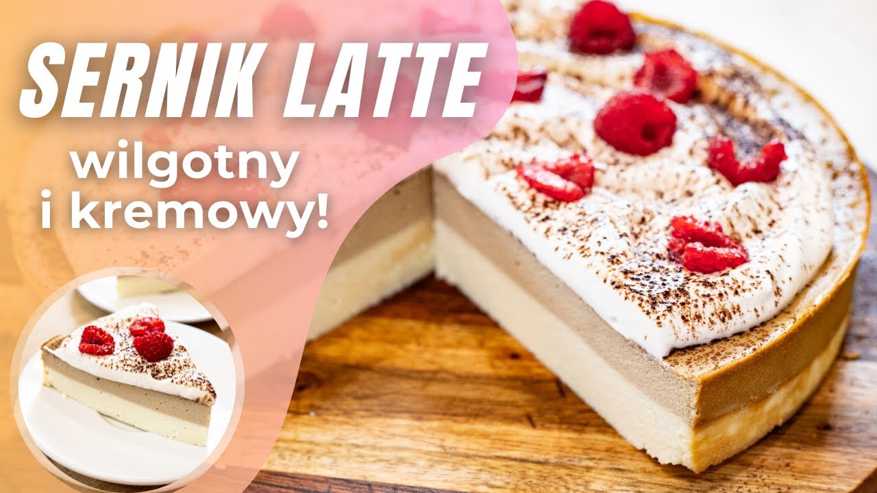 Sernik Latte ☕ - pyszny, lekki, kremowy sernik kawowy z bitą śmietaną! ☕🐝🤩
