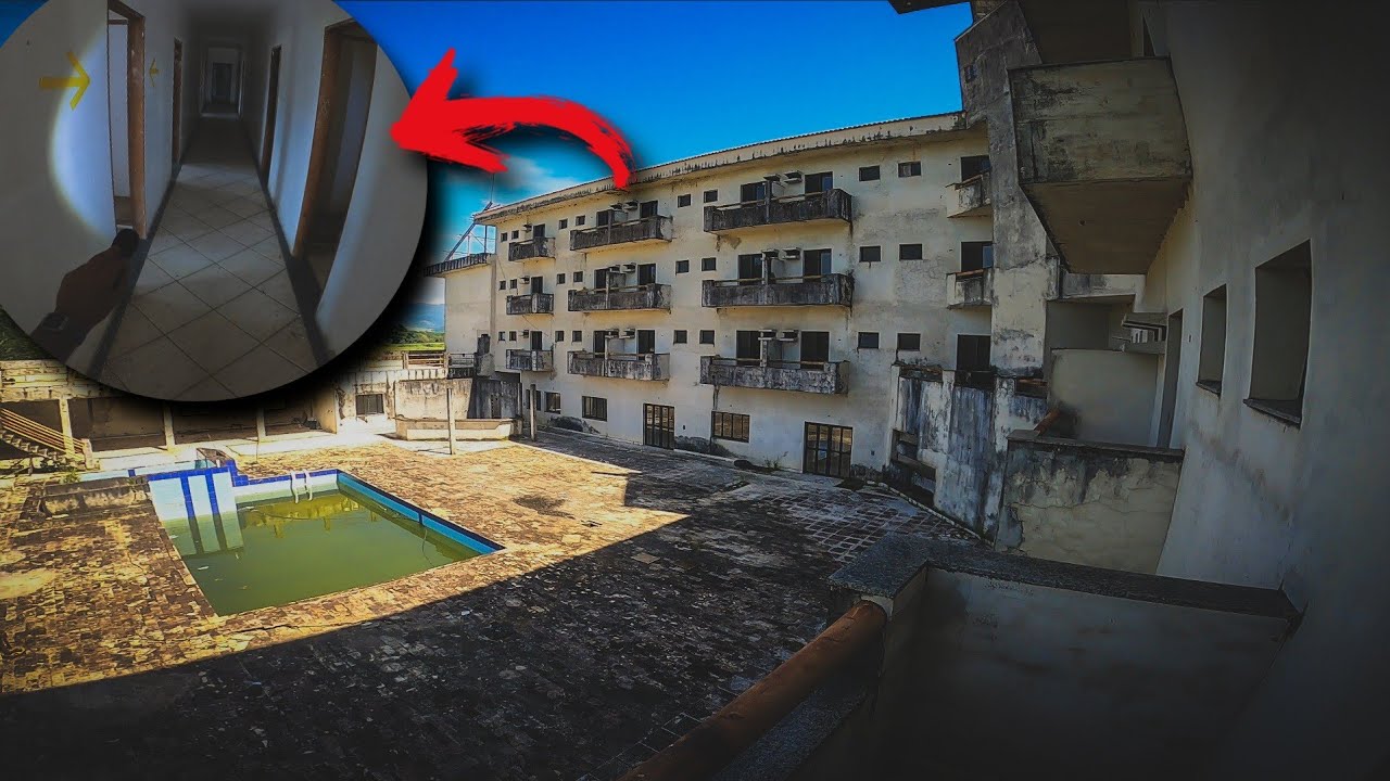EXPLORAÇÃO TENSA DENTRO DESSE GIGANTE HOTEL ABANDONADO *Me machuquei no FINAL*