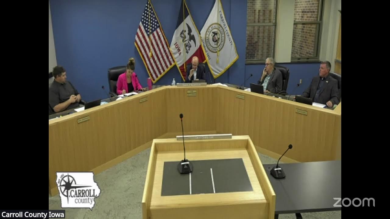 Carroll County Iowa Board of Supervisors Meeting 10-20-2025 09:00 CST