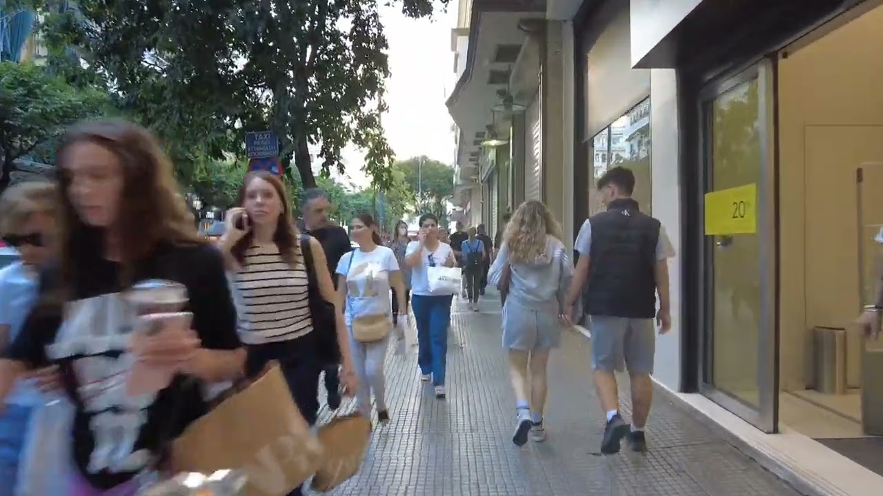 Thessaloniki center evening walk (June 2023) - Απογευματινή βόλτα στο κέντρο της Θεσσαλονίκης