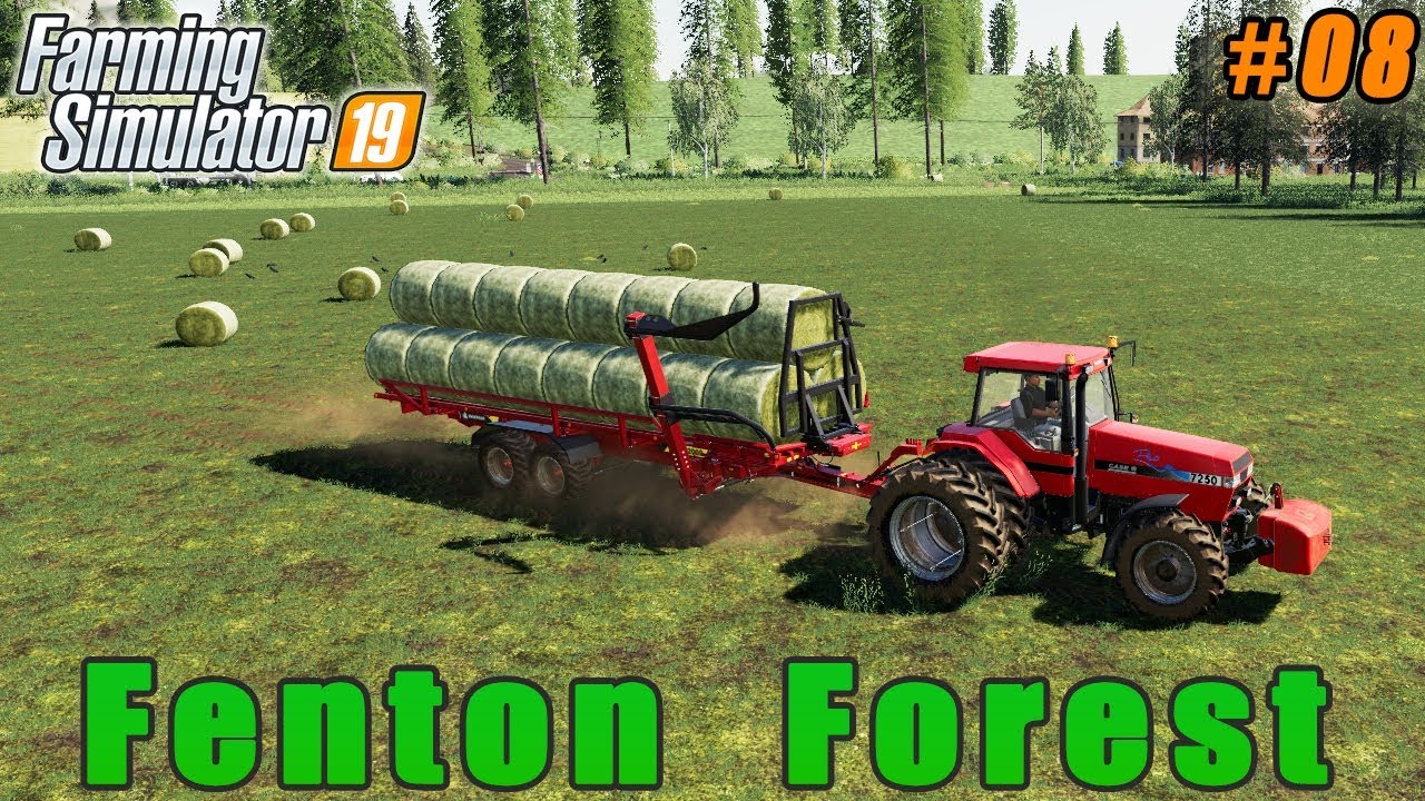 Harvesting hay bales  | Farming on Fenton Forest | Farming simulator 19 | Timelapse #09