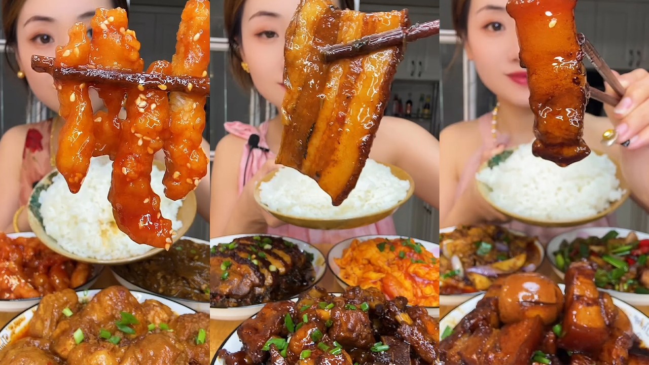Mukbang Daging Manis Pedas Nikmati Resep Babi Ayam Goreng dengan Saus Kental