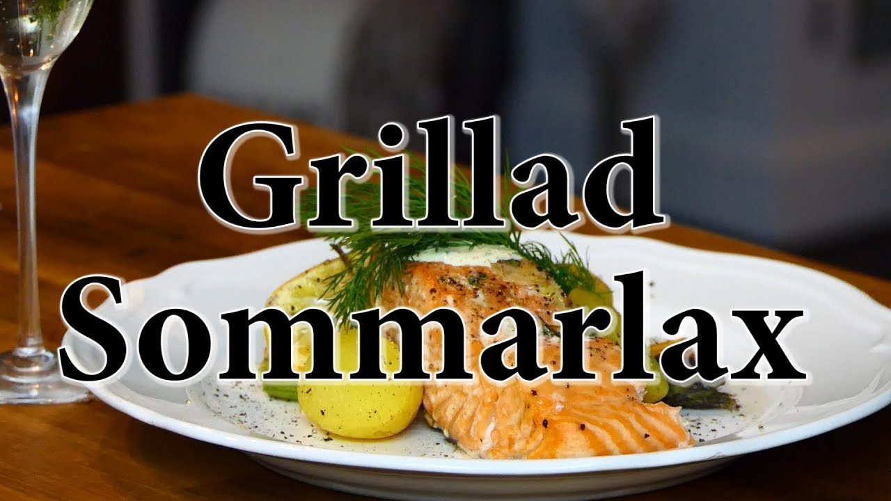 Grillad sommarlax med fräsch romsås