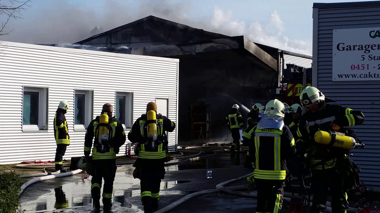 Feuer am 15.02.2020 in einem Gewerbegebiet in  Stockelsdorf